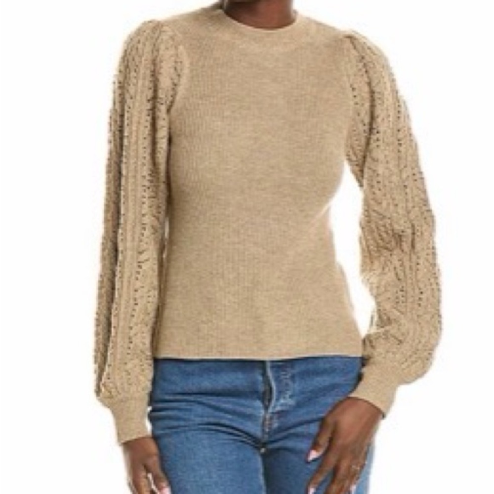 Splendid Phoebe Pointelle Sweater - Machiatto